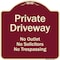 Signmission Designer Series-Private Driveway No Outlet Solicitors Or Trespassing, 18" H, BU-1818-9781 A-DES-BU-1818-9781 - alternate 1